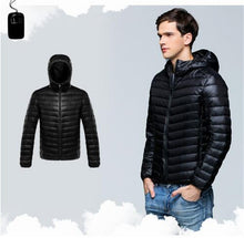 Men Duck Down Jacket Parka Winter Hooded Down Coat