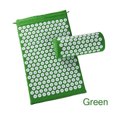 Massager (appro.67*42cm)Cushion Mat Shakti Massager Relieve Acupressure Mat Body Pain Acupuncture Spike Yoga Mat with Pillow
